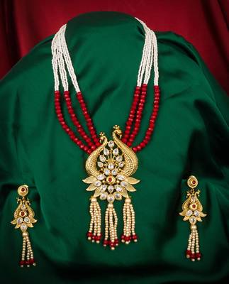 multicolor Traditinal Gold Plated Alloy Necklace 1