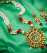 multicolor Traditinal Gold Plated Alloy Necklace