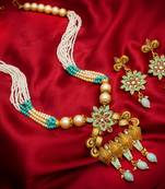 multicolor Traditinal Gold Plated Alloy Necklace