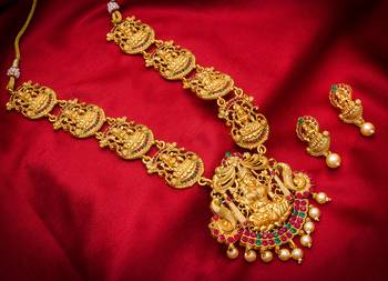 multicolor Traditinal Gold Plated Alloy Necklace 1