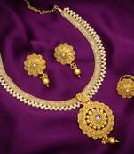 multicolor Traditinal Gold Plated Alloy Necklace