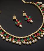 multicolor Traditinal Gold Plated Alloy Necklace