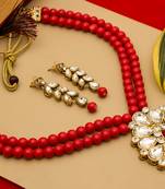 multicolor Traditinal Gold Plated Alloy Necklace