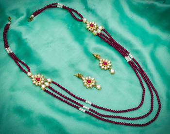 multicolor Traditinal Gold Plated Alloy Necklace 1
