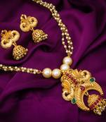 multicolor Traditinal Gold Plated Alloy Necklace