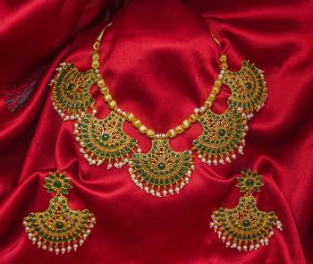 multicolor Traditinal Gold Plated Alloy Necklace 1