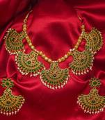 multicolor Traditinal Gold Plated Alloy Necklace