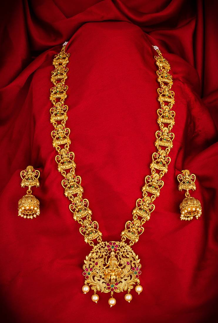 multicolor Traditinal Gold Plated Alloy Necklace