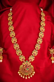 multicolor Traditinal Gold Plated Alloy Necklace