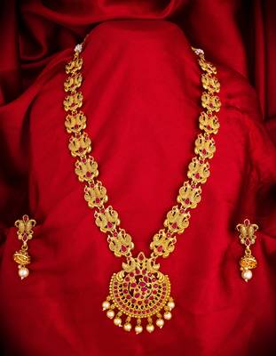multicolor Traditinal Gold Plated Alloy Necklace 1