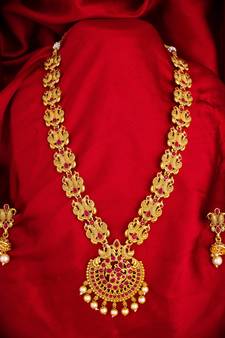 multicolor Traditinal Gold Plated Alloy Necklace