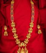 multicolor Traditinal Gold Plated Alloy Necklace