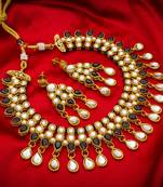 multicolor Traditinal Gold Plated Alloy Necklace