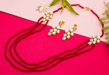 multicolor Traditinal Gold Plated Alloy Necklace 1