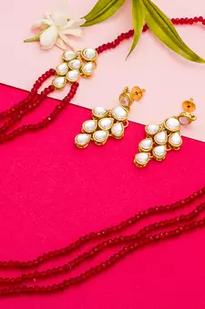 multicolor Traditinal Gold Plated Alloy Necklace