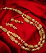 multicolor Traditinal Gold Plated Alloy Necklace