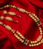 multicolor Traditinal Gold Plated Alloy Necklace