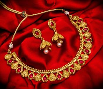 multicolor Traditinal Gold Plated Alloy Necklace 1