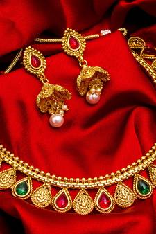 multicolor Traditinal Gold Plated Alloy Necklace