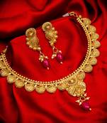 multicolor Traditinal Gold Plated Alloy Necklace