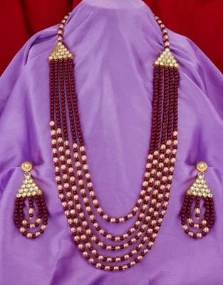 multicolor Traditinal Gold Plated Alloy Necklace 1