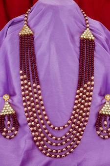 multicolor Traditinal Gold Plated Alloy Necklace