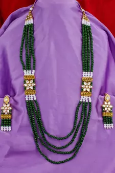 multicolor Traditinal Gold Plated Alloy Necklace