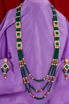 multicolor Traditinal Gold Plated Alloy Necklace