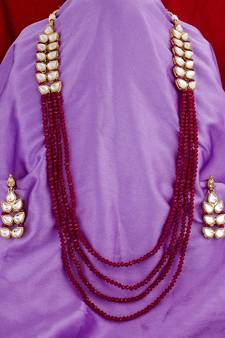 multicolor Traditinal Gold Plated Alloy Necklace