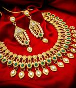 multicolor Traditinal Gold Plated Alloy Necklace