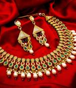 multicolor Traditinal Gold Plated Alloy Necklace