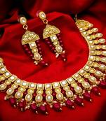 multicolor Traditinal Gold Plated Alloy Necklace