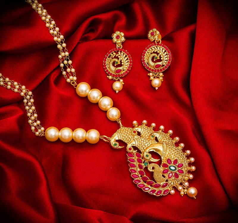 Traditinal Gold Plated Brass Necklace