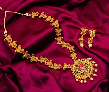 Traditinal Gold Plated Brass Necklace 1