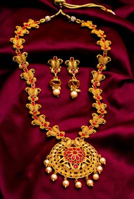 Traditinal Gold Plated Brass Necklace 1