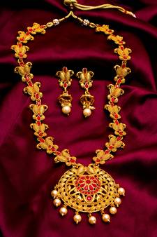 Traditinal Gold Plated Brass Necklace