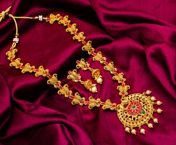 Traditinal Gold Plated Brass Necklace 1