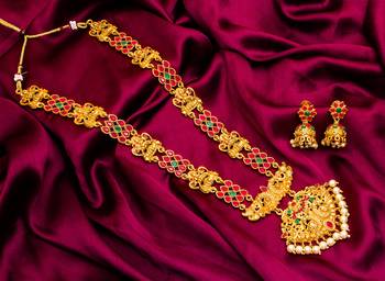 Traditinal Gold Plated Brass Necklace 1