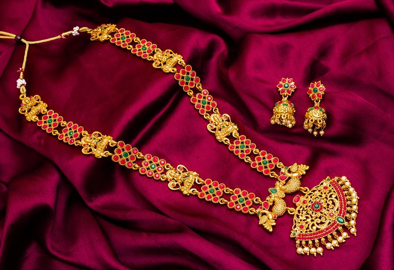 Traditinal Gold Plated Brass Necklace