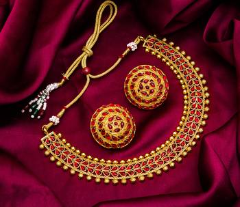 Traditinal Gold Plated Brass Necklace 1