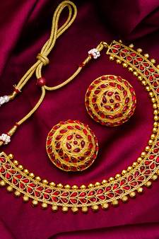 Traditinal Gold Plated Brass Necklace