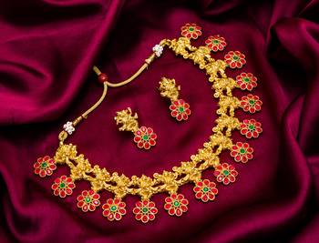 Traditinal Gold Plated Brass Necklace 1