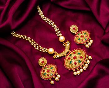 Traditinal Gold Plated Brass Necklace 1