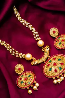 Traditinal Gold Plated Brass Necklace