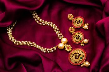 Traditinal Gold Plated Brass Necklace 1