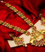 multicolor Traditinal Gold Plated Alloy Necklace