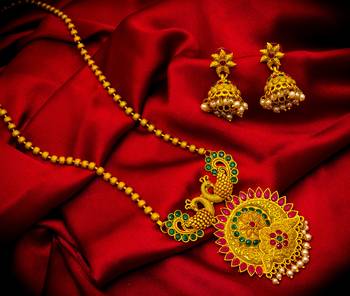 Traditinal Gold Plated Brass Necklace 1