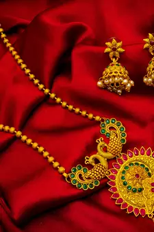 Traditinal Gold Plated Brass Necklace