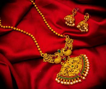 Traditinal Gold Plated Brass Necklace 1