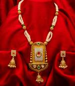 multicolor Traditinal Gold Plated Alloy Necklace